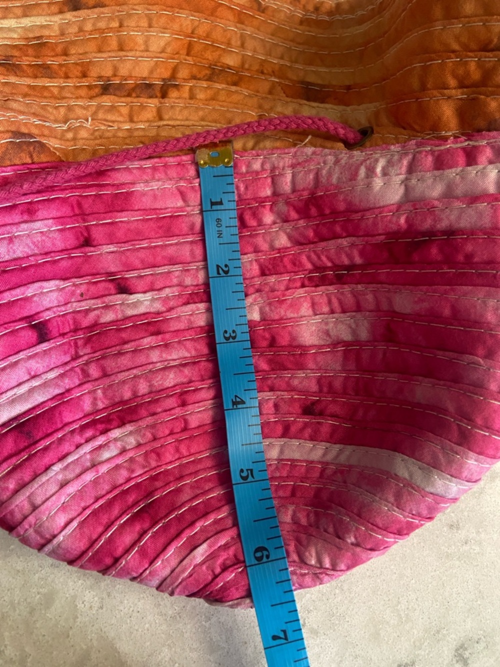 Badgley Mischka Two-Tone Pink and Orange Wide Brim Sun Hat - Picture 7 of 7